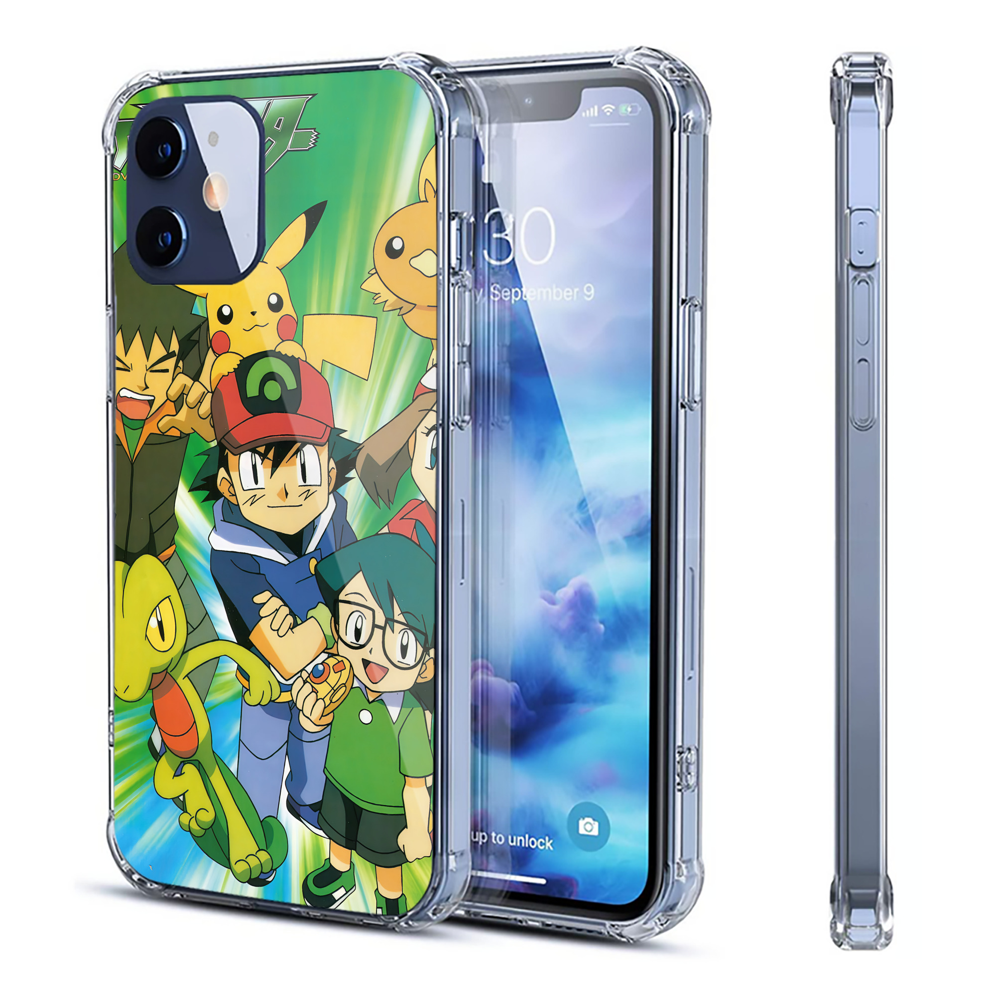 （画像用） ポケットモンスター Pokémon 【iPhone 12シリーズ対応】透明スマホケース（クリアソフトケース）